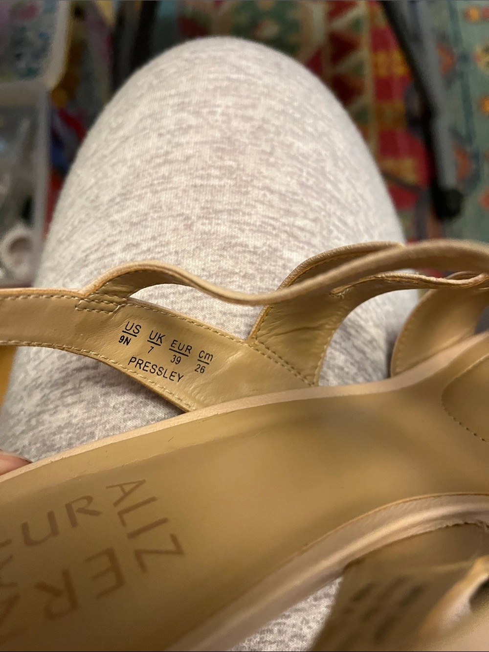 Naturalizer Women's Velcro Strappy Heeled Sandals in Light Cream - Picture 7 of 7